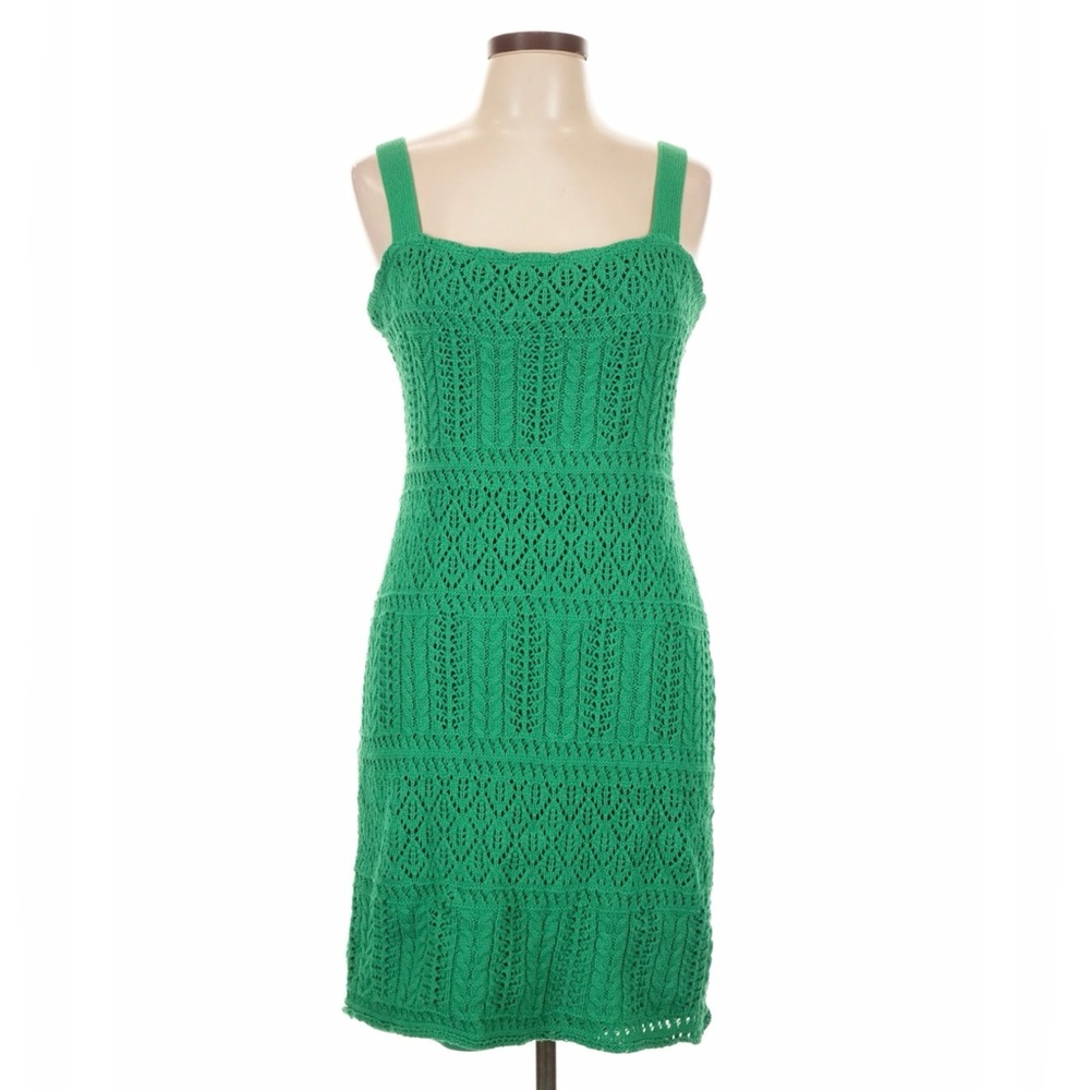 Taylor Green Crochet Midi Dress